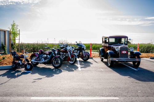 motorcycles at marina