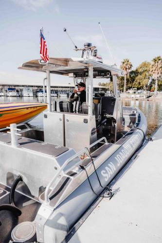 boat in water at marina