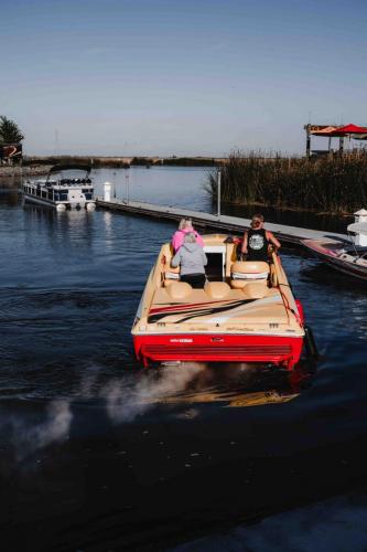 boat in water at marina