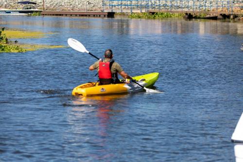 kayak in water